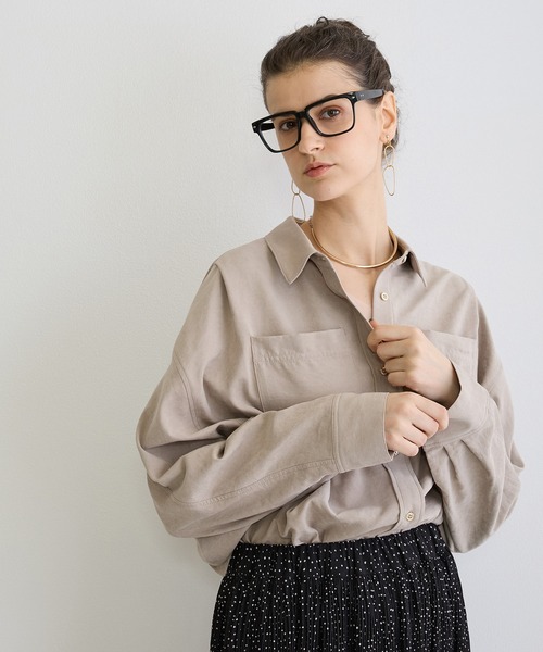 NICOLE white(ニコルホワイト)の「Wポケットシャツ(シャツ/ブラウス・レディース・オフホワイト/イエロー/ベージュ・FREE)」の15枚目の写真