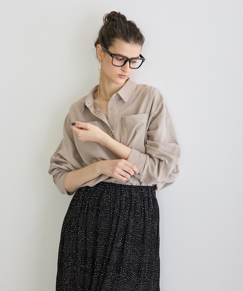 NICOLE white(ニコルホワイト)の「Wポケットシャツ(シャツ/ブラウス・レディース・オフホワイト/イエロー/ベージュ・FREE)」の16枚目の写真