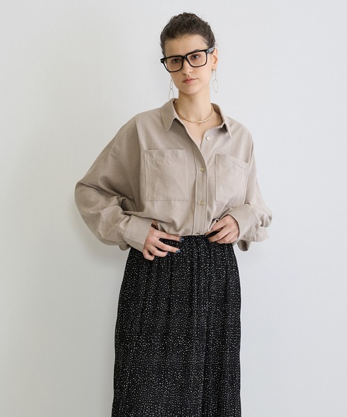 NICOLE white(ニコルホワイト)の「Wポケットシャツ(シャツ/ブラウス・レディース・オフホワイト/イエロー/ベージュ・FREE)」の20枚目の写真