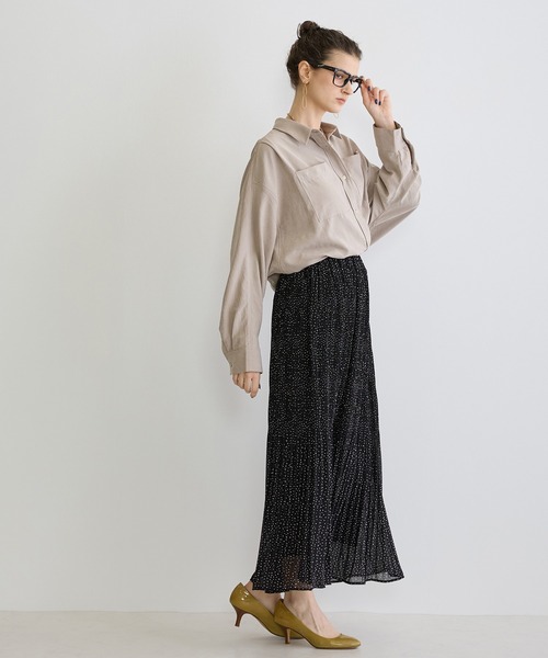 NICOLE white(ニコルホワイト)の「Wポケットシャツ(シャツ/ブラウス・レディース・オフホワイト/イエロー/ベージュ・FREE)」の21枚目の写真