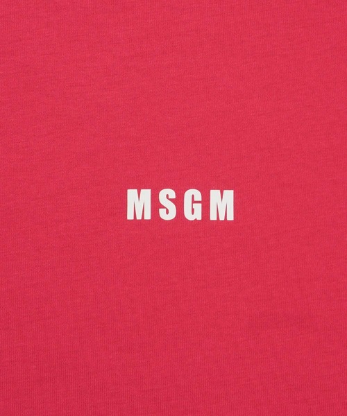 MSGM(エムエスジーエム)の「【New Color】ミニロゴ クルーネックTシャツ(Tシャツ/カットソー・メンズ・ローズ・L/M/S)」の3枚目の写真