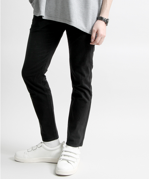 WEGO（ウィゴー）の「WEGO/サテンストレッチスキニーパンツ（その他パンツ・メンズ・ブラック/ワイン/ネイビー/ベージュ/オフホワイト/カーキ・SMALL/LARGE/MEDIUM）」の3枚目の写真