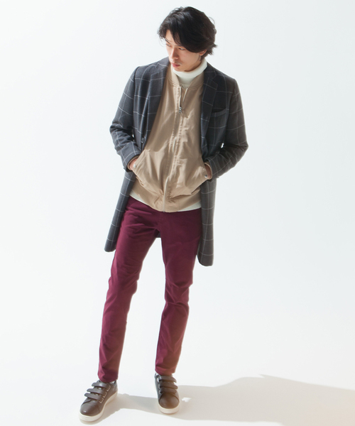 WEGO（ウィゴー）の「WEGO/サテンストレッチスキニーパンツ（その他パンツ・メンズ・ブラック/ワイン/ネイビー/ベージュ/オフホワイト/カーキ・SMALL/LARGE/MEDIUM）」の22枚目の写真