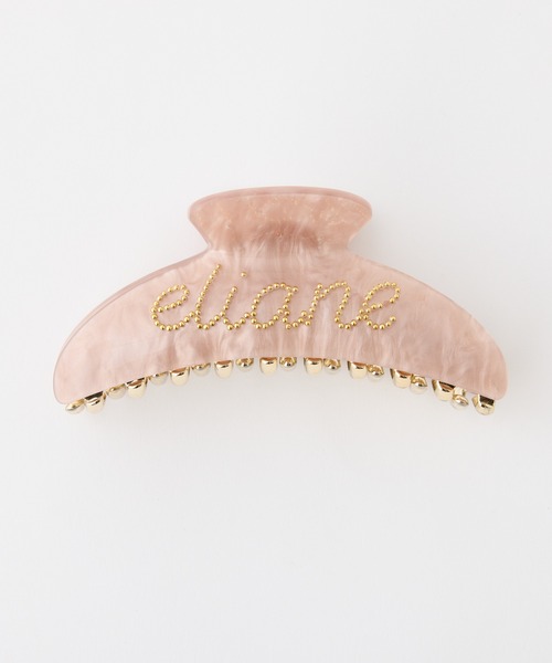 one after another NICE CLAUP(ワンアフターアナザーナイスクラップ)の「【Eliane Collection】ロゴクリップ(バレッタ/ヘアクリップ・レディース・ピンク/アイボリー・FREE)」の2枚目の写真