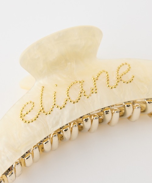 one after another NICE CLAUP(ワンアフターアナザーナイスクラップ)の「【Eliane Collection】ロゴクリップ(バレッタ/ヘアクリップ・レディース・ピンク/アイボリー・FREE)」の5枚目の写真