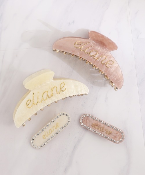 one after another NICE CLAUP(ワンアフターアナザーナイスクラップ)の「【Eliane Collection】ロゴクリップ(バレッタ/ヘアクリップ・レディース・ピンク/アイボリー・FREE)」の8枚目の写真