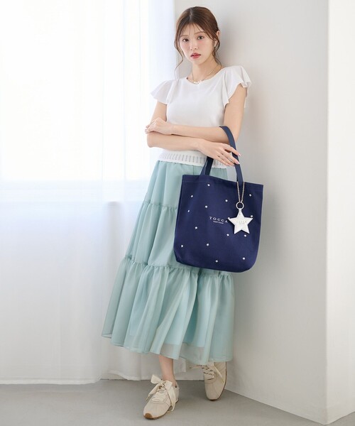 TOCCA(トッカ)の「CRYSTAL SHEER スカート(スカート・レディース・グレー系/スモーキーグリーン系・0/4)」の10枚目の写真