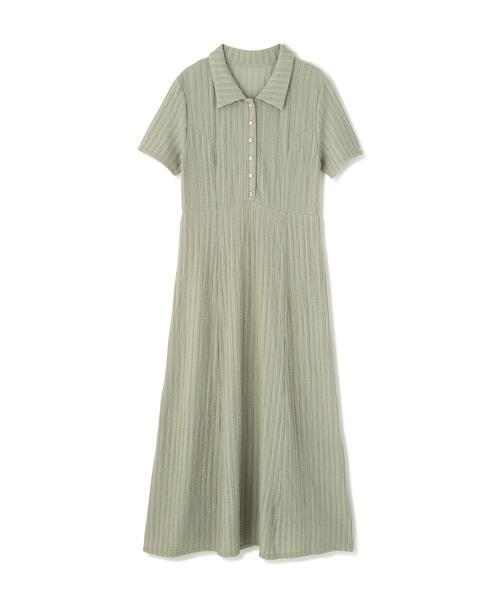 FREE'S MART(フリーズマート)の「◆金ボタンカットジャガードポロワンピース(ワンピース・レディース・ブラック/ブラウン/ライトグリーン・SMALL/MEDIUM)」の13枚目の写真