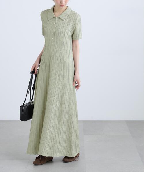 FREE'S MART(フリーズマート)の「◆金ボタンカットジャガードポロワンピース(ワンピース・レディース・ブラック/ブラウン/ライトグリーン・SMALL/MEDIUM)」の14枚目の写真