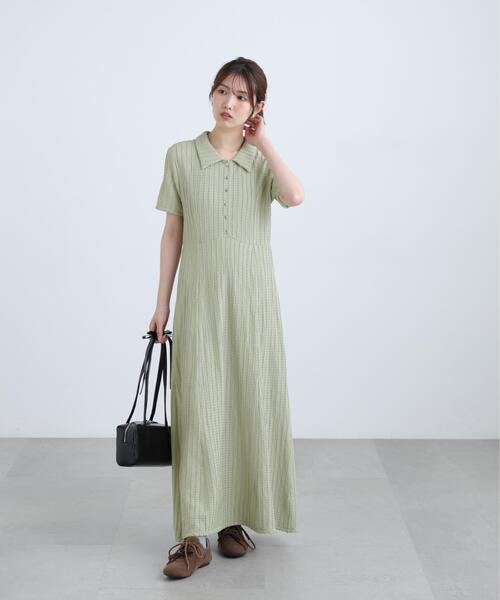 FREE'S MART(フリーズマート)の「◆金ボタンカットジャガードポロワンピース(ワンピース・レディース・ブラック/ブラウン/ライトグリーン・SMALL/MEDIUM)」の16枚目の写真