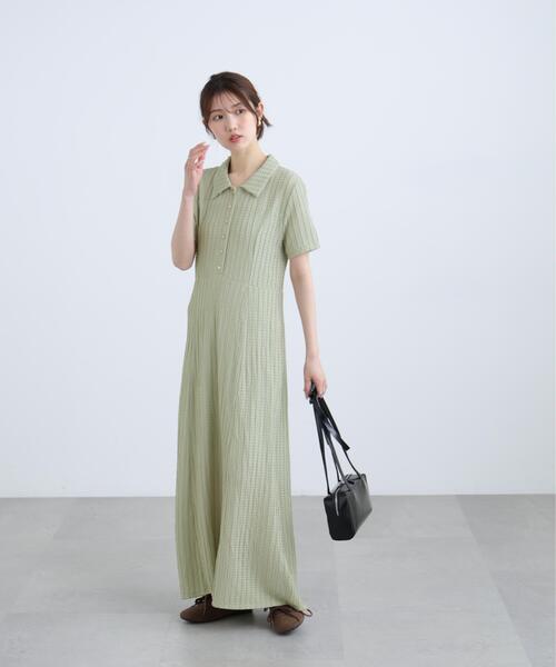 FREE'S MART(フリーズマート)の「◆金ボタンカットジャガードポロワンピース(ワンピース・レディース・ブラック/ブラウン/ライトグリーン・SMALL/MEDIUM)」の18枚目の写真