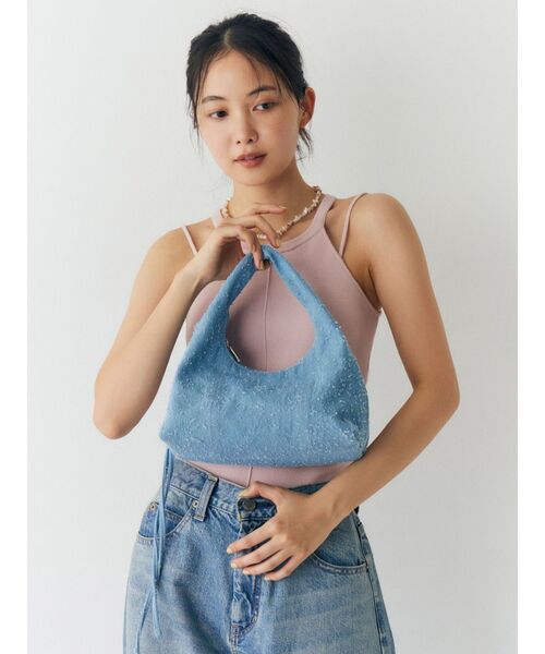 Ungrid（アングリッド）の「ネップデニムハンドバッグ（ハンドバッグ・レディース・ライトブルー/ブルー・FREE）」の6枚目の写真