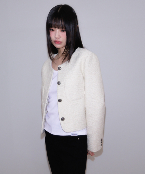 ROSEFRANTZ（ロゼフランツ）の「Classic Button Crop Tweed Jacket [Ivory]（その他アウター・レディース・アイボリー・OS）」の11枚目の写真
