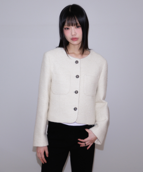 ROSEFRANTZ（ロゼフランツ）の「Classic Button Crop Tweed Jacket [Ivory]（その他アウター・レディース・アイボリー・OS）」の12枚目の写真