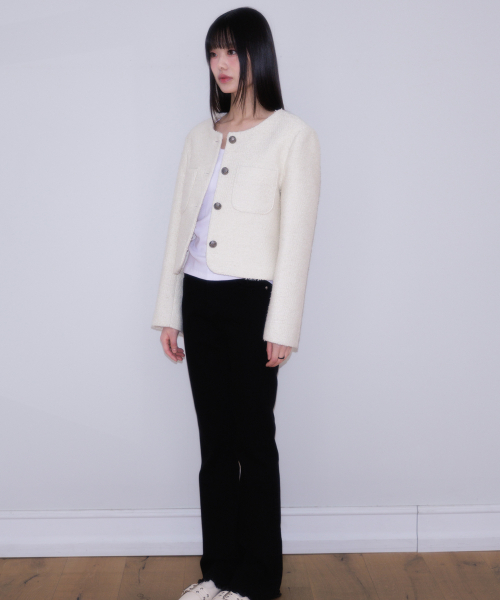 ROSEFRANTZ（ロゼフランツ）の「Classic Button Crop Tweed Jacket [Ivory]（その他アウター・レディース・アイボリー・OS）」の16枚目の写真