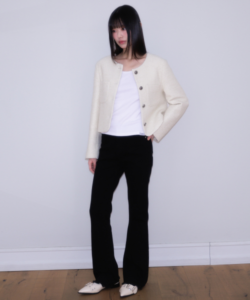 ROSEFRANTZ（ロゼフランツ）の「Classic Button Crop Tweed Jacket [Ivory]（その他アウター・レディース・アイボリー・OS）」の17枚目の写真