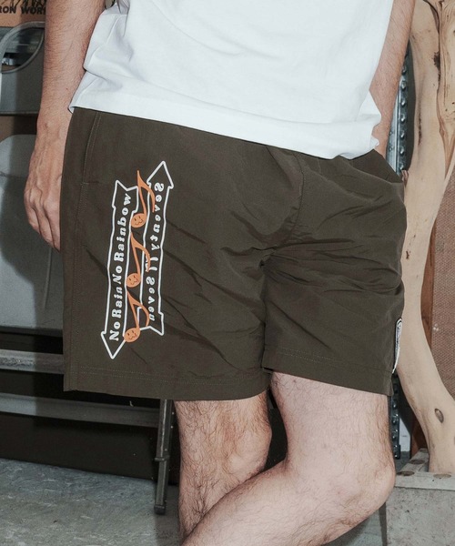 No Rain No Rainbow(ノーレインノーレインボー)の「mp14824-No Rain No Rainbow x seventy seven collaboration shorts ナイロンショートパンツ(NR26S-37)(その他パンツ・メンズ・サンドベージュ/ブラック/オリーブ・XL/L/M/S)」の3枚目の写真