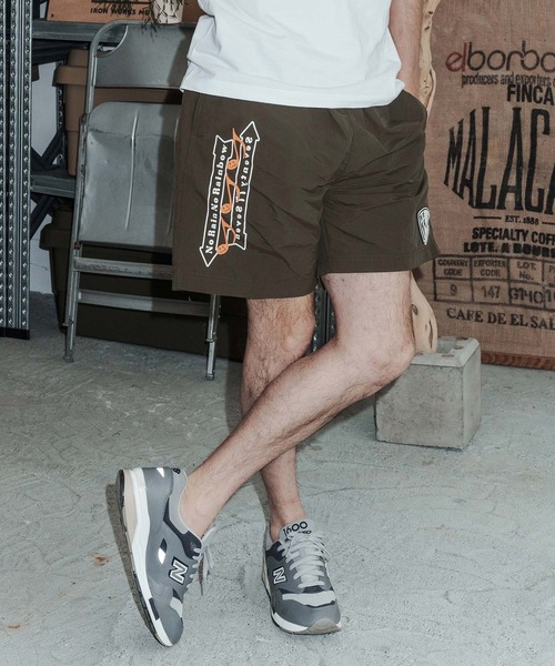 No Rain No Rainbow(ノーレインノーレインボー)の「mp14824-No Rain No Rainbow x seventy seven collaboration shorts ナイロンショートパンツ(NR26S-37)(その他パンツ・メンズ・サンドベージュ/ブラック/オリーブ・XL/L/M/S)」の10枚目の写真