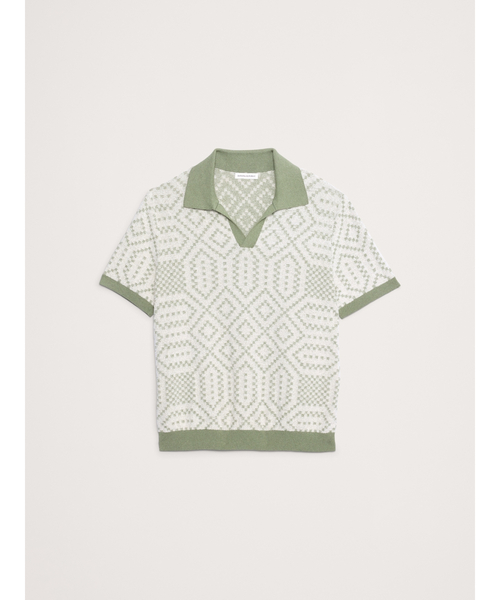 Banana Republic(バナナリパブリック)の「リネンコットンブレンド ジャカード ポロシャツ(ポロシャツ・メンズ・イエロー/グリーン/レッド・S/M/L/XL)」の9枚目の写真