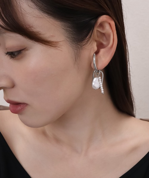 セール】blackdia ocean パールチャームイヤーカフセット片耳