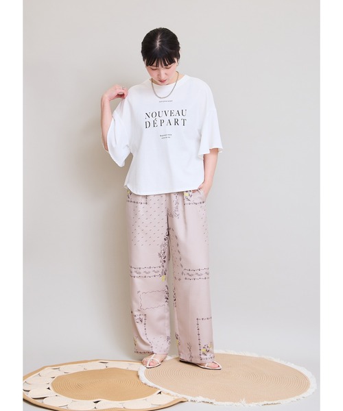 LHELBIE（レルビエ）の「パッチワークプリントブッチャーパンツ（その他パンツ・レディース・ブラック/ベージュ・M）」の16枚目の写真