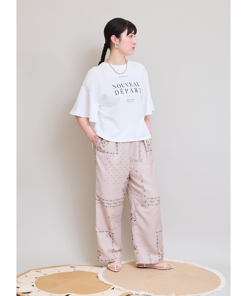 LHELBIE（レルビエ）の「パッチワークプリントブッチャーパンツ（その他パンツ・レディース・ブラック/ベージュ・M）」の17枚目の写真