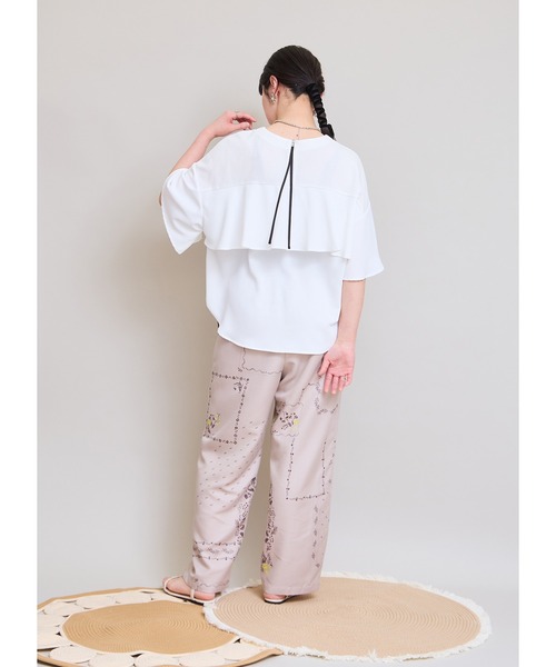 LHELBIE（レルビエ）の「パッチワークプリントブッチャーパンツ（その他パンツ・レディース・ブラック/ベージュ・M）」の19枚目の写真