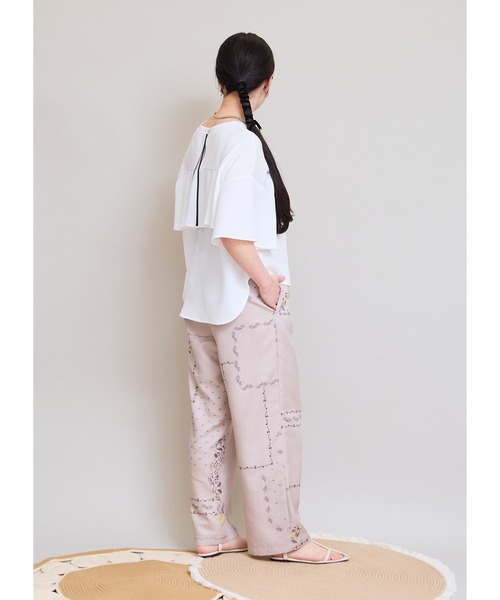 LHELBIE（レルビエ）の「パッチワークプリントブッチャーパンツ（その他パンツ・レディース・ブラック/ベージュ・M）」の20枚目の写真