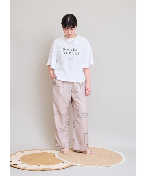 LHELBIE（レルビエ）の「パッチワークプリントブッチャーパンツ（その他パンツ・レディース・ブラック/ベージュ・M）」の21枚目の写真