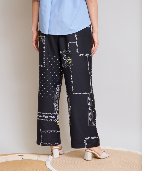 LHELBIE（レルビエ）の「パッチワークプリントブッチャーパンツ（その他パンツ・レディース・ブラック/ベージュ・M）」の4枚目の写真