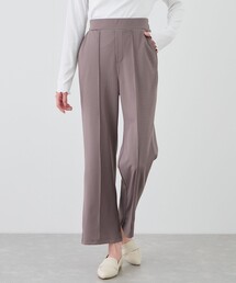 カットツイルピンタック入りストレートパンツ