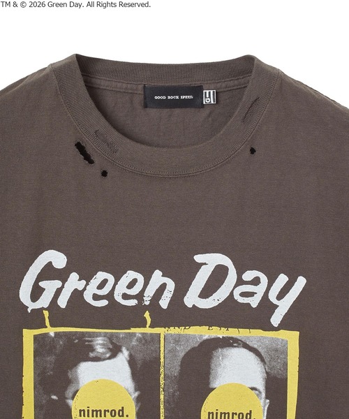 GOOD ROCK SPEED(グッドロックスピード)の「(GOOD ROCK SPEED)GREENDAY TSHIRT(Tシャツ/カットソー・レディース・ブラウン・ONE SIZE)」の4枚目の写真