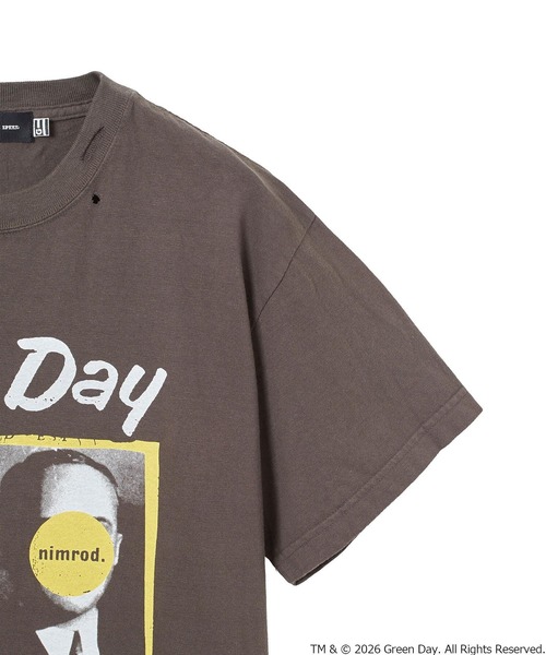 GOOD ROCK SPEED(グッドロックスピード)の「(GOOD ROCK SPEED)GREENDAY TSHIRT(Tシャツ/カットソー・レディース・ブラウン・ONE SIZE)」の6枚目の写真