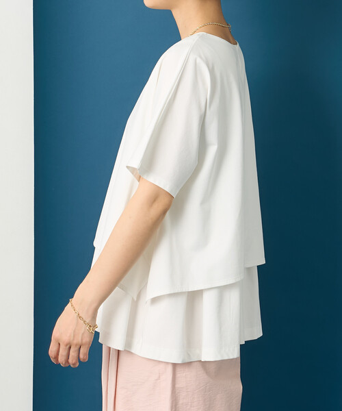 FREAK'S STORE(フリークスストア)の「藤本美貴 × FREAK'S STORE/フリークスストア ドッキングレイヤード Tシャツブラウス(Tシャツ/カットソー・レディース・ブラウン/オフホワイト/ブルー・フリ-)」の15枚目の写真
