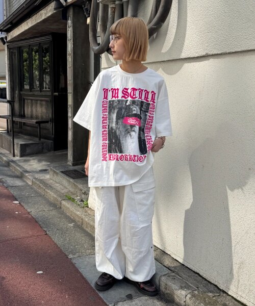 SOUNDSGOOOOD(サウンズグッド)の「【SOUNDS GOOOOD】フォトプリントメッセージTEE(Tシャツ/カットソー・レディース・ブラック/ホワイト/イエロー・ONE SIZE)」の19枚目の写真