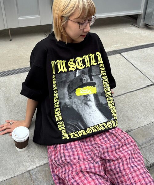 SOUNDSGOOOOD(サウンズグッド)の「【SOUNDS GOOOOD】フォトプリントメッセージTEE(Tシャツ/カットソー・レディース・ブラック/ホワイト/イエロー・ONE SIZE)」の21枚目の写真