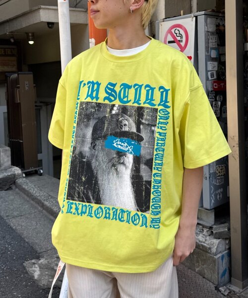 SOUNDSGOOOOD(サウンズグッド)の「【SOUNDS GOOOOD】フォトプリントメッセージTEE(Tシャツ/カットソー・レディース・ブラック/ホワイト/イエロー・ONE SIZE)」の4枚目の写真