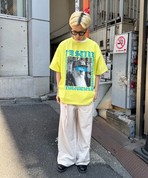 SOUNDSGOOOOD(サウンズグッド)の「【SOUNDS GOOOOD】フォトプリントメッセージTEE(Tシャツ/カットソー・レディース・ブラック/ホワイト/イエロー・ONE SIZE)」の8枚目の写真