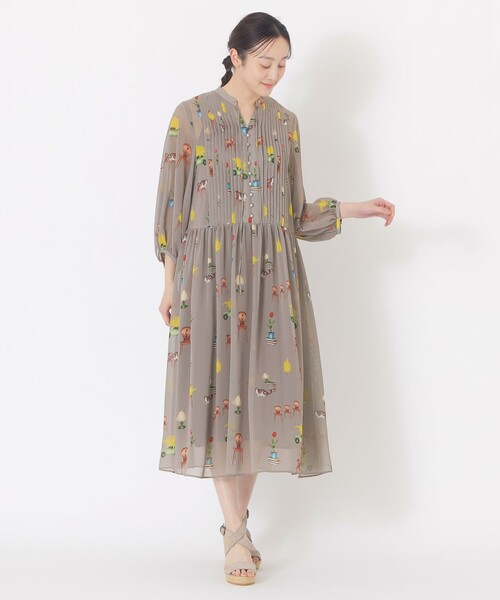 S.ESSENTIALS(エスエッセンシャルズ)の「【AIKO FUKUDAコラボ】プリントワンピース(ワンピース・レディース・ダークネイビー/グレー系その他・36/38)」の12枚目の写真