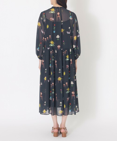 S.ESSENTIALS(エスエッセンシャルズ)の「【AIKO FUKUDAコラボ】プリントワンピース(ワンピース・レディース・ダークネイビー/グレー系その他・36/38)」の8枚目の写真