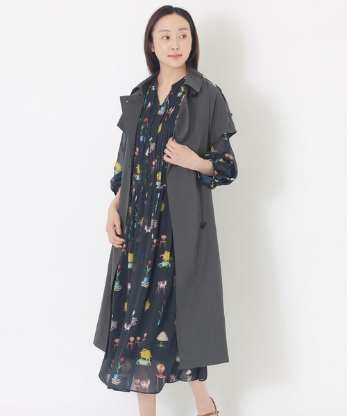 S.ESSENTIALS(エスエッセンシャルズ)の「【AIKO FUKUDAコラボ】プリントワンピース(ワンピース・レディース・ダークネイビー/グレー系その他・36/38)」の3枚目の写真