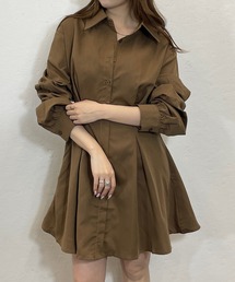 フィット&フレアシャツワンピース