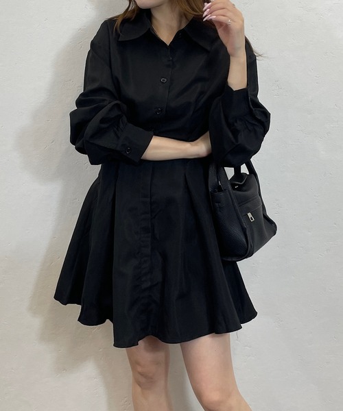 ROGER AND RAW(ロジャーアンドロウ)の「フィット&フレアシャツワンピース(シャツワンピース・レディース・ブラック/ブラウン・FREE)」の18枚目の写真
