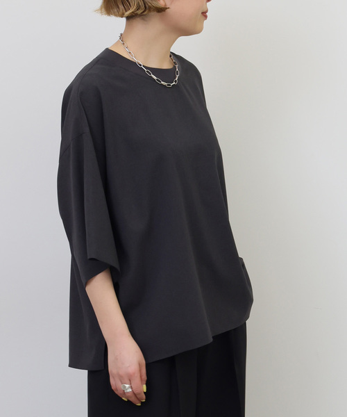 JOURNAL STANDARD LUXE（ジャーナルスタンダード　ラックス）の「トロピカル リブT（シャツ/ブラウス・レディース・チャコールグレー/ブラック・FREE）」の2枚目の写真