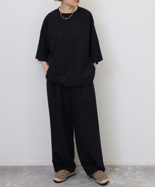 JOURNAL STANDARD LUXE（ジャーナルスタンダード　ラックス）の「トロピカル リブT（シャツ/ブラウス・レディース・チャコールグレー/ブラック・FREE）」の3枚目の写真