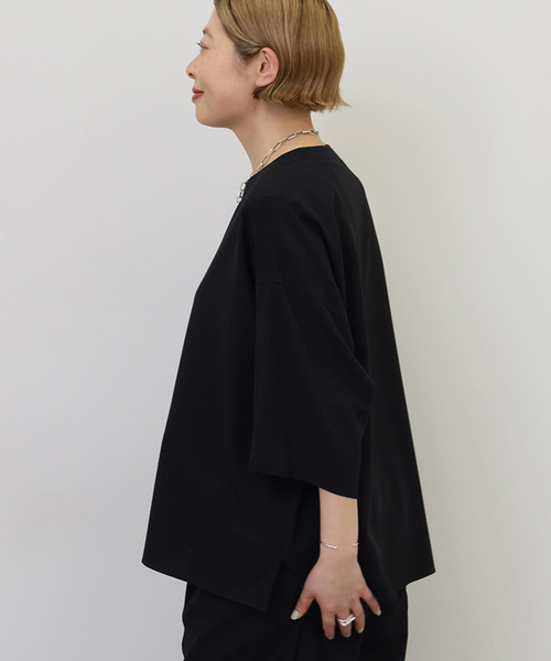 JOURNAL STANDARD LUXE（ジャーナルスタンダード　ラックス）の「トロピカル リブT（シャツ/ブラウス・レディース・チャコールグレー/ブラック・FREE）」の5枚目の写真