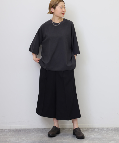 JOURNAL STANDARD LUXE（ジャーナルスタンダード　ラックス）の「トロピカル リブT（シャツ/ブラウス・レディース・チャコールグレー/ブラック・FREE）」の7枚目の写真