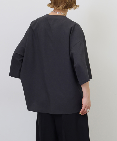 JOURNAL STANDARD LUXE（ジャーナルスタンダード　ラックス）の「トロピカル リブT（シャツ/ブラウス・レディース・チャコールグレー/ブラック・FREE）」の8枚目の写真