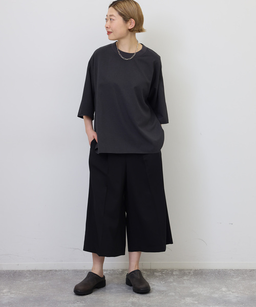 JOURNAL STANDARD LUXE（ジャーナルスタンダード　ラックス）の「トロピカル リブT（シャツ/ブラウス・レディース・チャコールグレー/ブラック・FREE）」の9枚目の写真