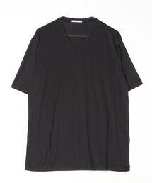 HIGH STREET（ハイストリート）の「HIGH STREET∴リネアジャカードVネック半袖カットソー（Tシャツ/カットソー）」